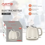 1.7L EU Plug Electric Kettle Double Wall 304 Stainless Steel Inner Pot Auto Power Off Fast Heating Water Boiler
