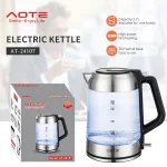Household Transparent Glass Electric Kettle With LED Light, Automatic Power Off Fast Heating Water Kettle